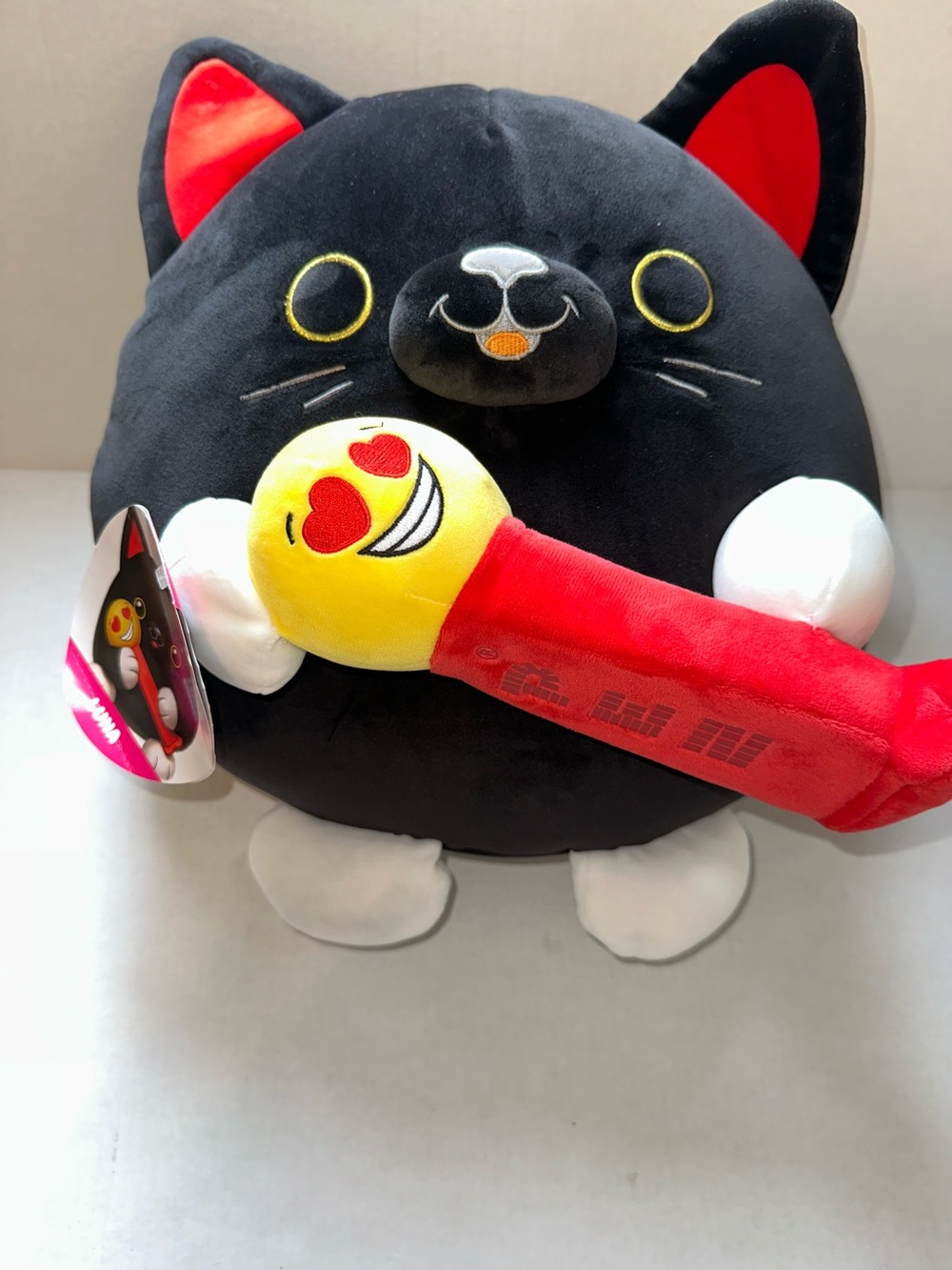 ZURU Snackles Luna the Black Cat With PEZ 14 Inch Plush